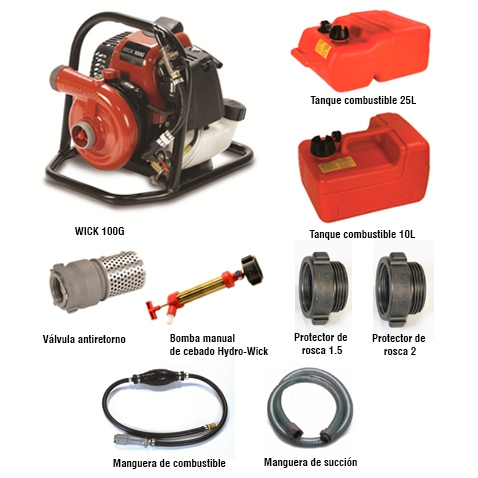 Portable fire pump Wick 100G 4
