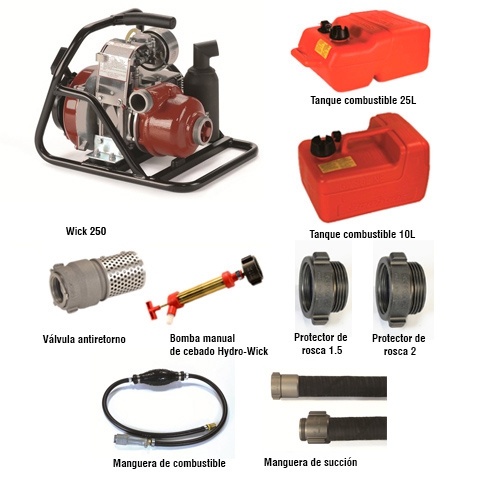 Portable fire pump Wick 250 4